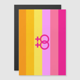 Lesbisk Dawn Pride WLW Magnetisk Inbjudningskort