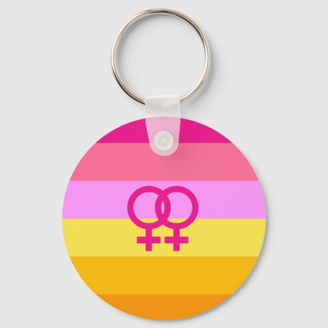 Lesbisk Dawn Pride WLW Nyckelring (Framsida)