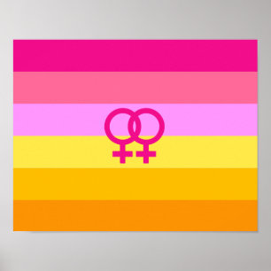 Lesbisk Dawn Pride WLW Poster