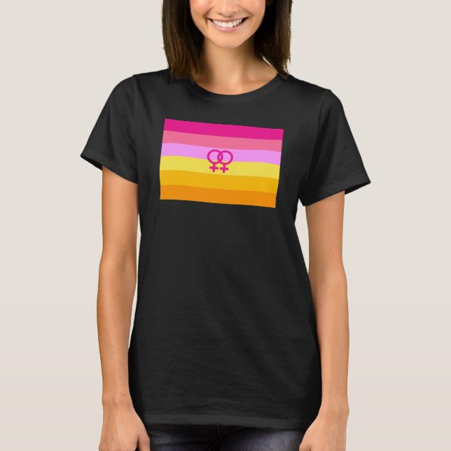 Lesbisk Dawn Pride WLW T Shirt (Framsida)