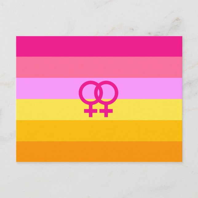 Lesbisk Dawn Pride WLW Vykort (Framsida)