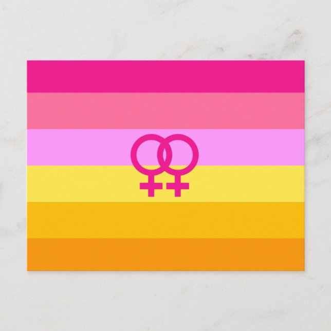 Lesbisk Dawn Pride WLW Vykort (Framsida)