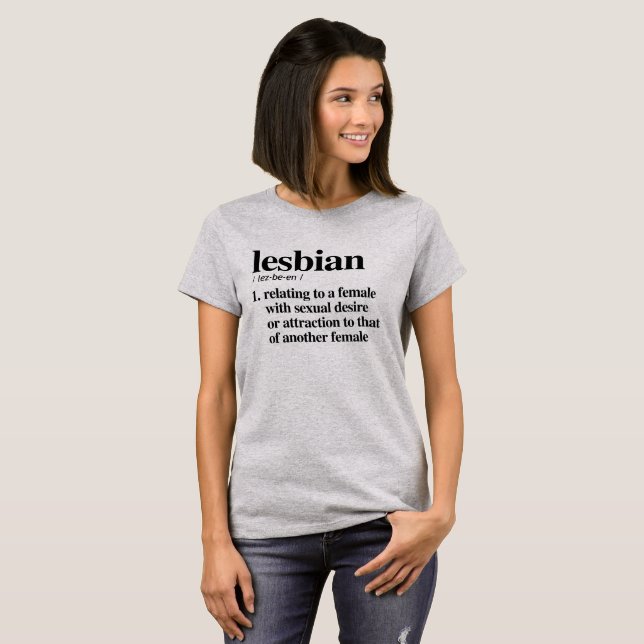 Lesbisk Definition - Definierade HBT-villkor - Tee Shirt (Hel framsida)