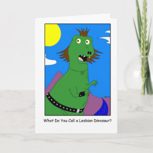 Lesbisk Dinosaur Kort