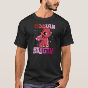 Lesbisk Dragon Magic Majestic Cute Lgbtq Gay pride T Shirt