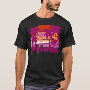 Lesbisk Färgad Hawaiian Aloha Design T-shirt clas