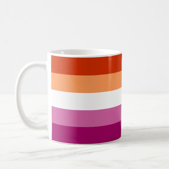 Lesbisk flagg kaffemugg (Vänster)