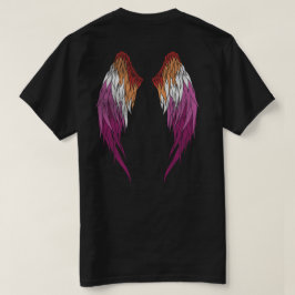 Lesbisk Flagga - Angel Vingar T Shirt