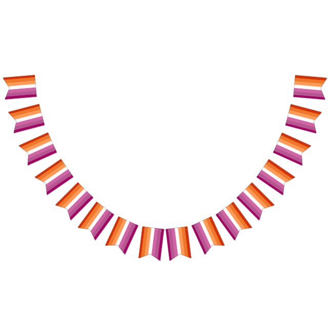 Lesbisk Flagga Bunting Banner LGBT Party (Alla)