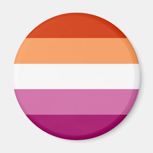 Lesbisk Flagga LGBT-magnet Magnet (Framsidan)