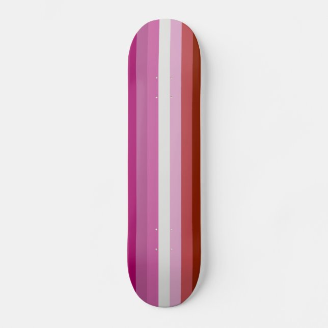 Lesbisk Flagga Mini Skateboard Bräda 18,5 Cm (Framsida)