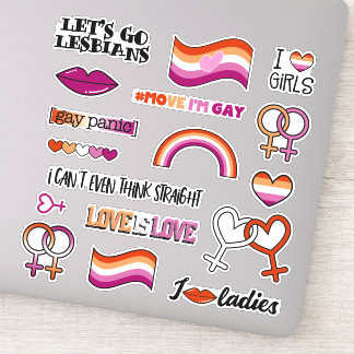 Lesbisk Flagga Venus-symbol Klistermärken