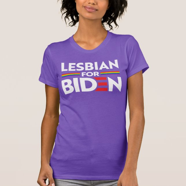 LESBISK FÖR JOE BIDEN T-Shirt (Framsida)