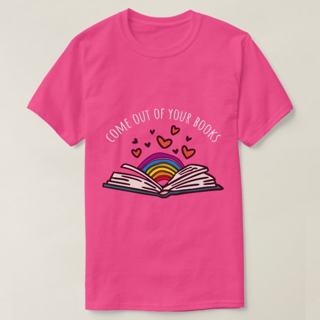 Lesbisk för LGBTQ-Pridet Bokar Bok T Shirt (Design framsida)