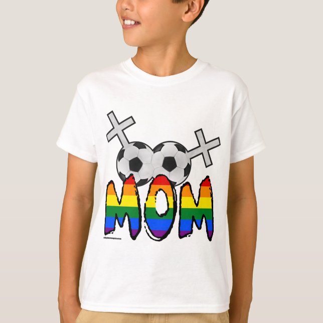 Lesbisk fotbollmamma tee shirt (Framsida)