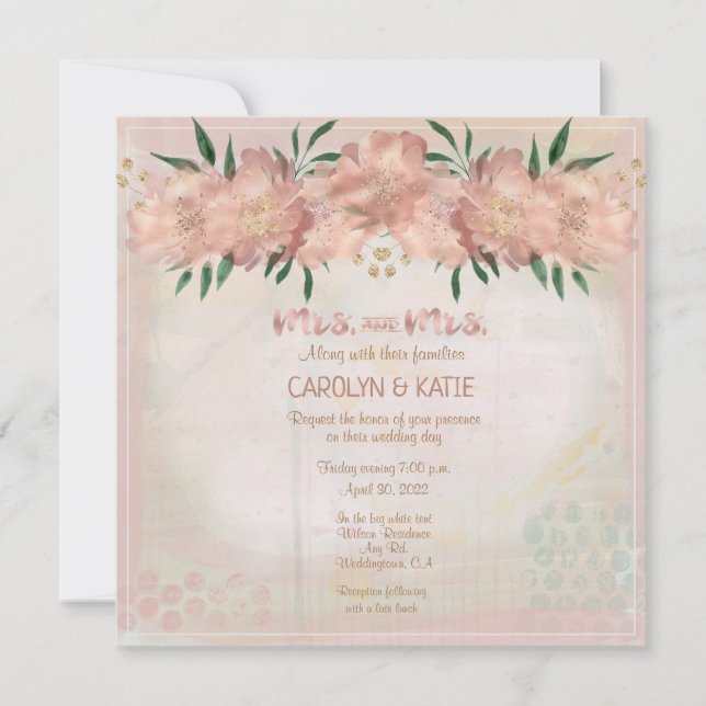 Lesbisk Fru och fru  Blommigten (Framsida)