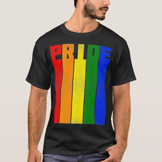 Lesbisk Gay LGBTQ Pride Månad Flagga för regnbåge T Shirt (Framsida)