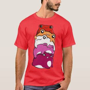 Lesbisk Gay pride Frog Pile Lesbisk Gay Gay Flagga T Shirt