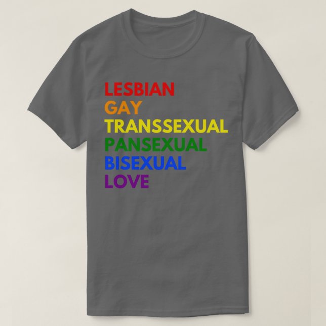 lesbisk gay transsexuual bisexual kärlek t shirt (Design framsida)