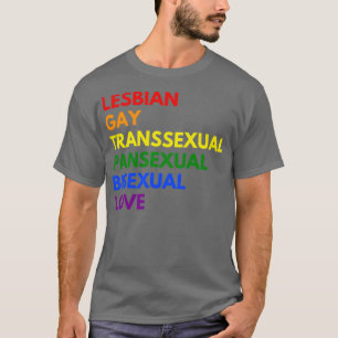 lesbisk gay transsexuual bisexual kärlek t shirt