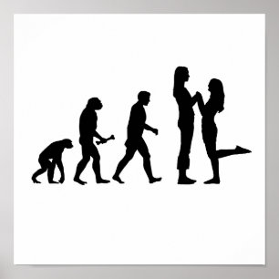 Lesbisk Giftermål Evolution Poster