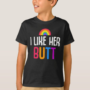 Lesbisk Girlkompis Butt LGBT-citattecken T Shirt