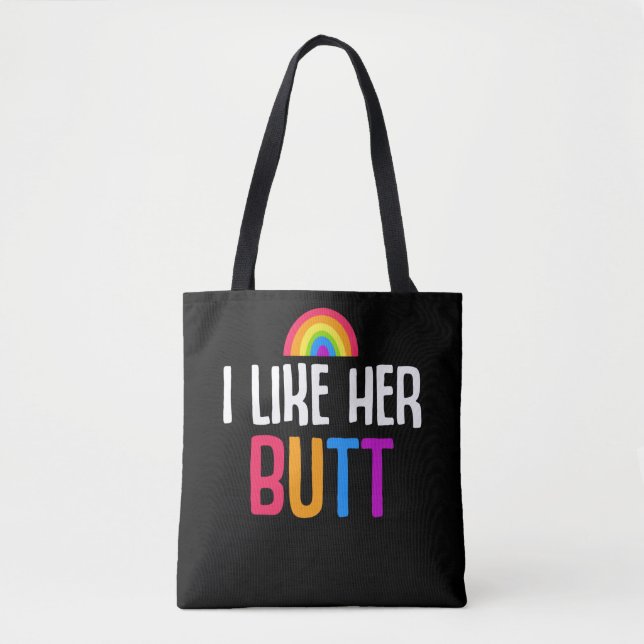 Lesbisk Girlkompis Butt LGBT-citattecken Tygkasse (Framsida)