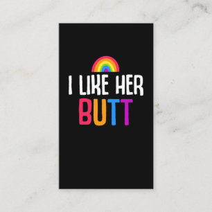 Lesbisk Girlkompis Butt LGBT-citattecken Visitkort