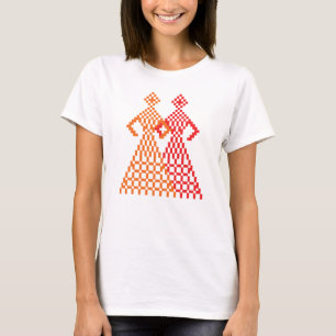 Lesbisk hand i hand tee shirt
