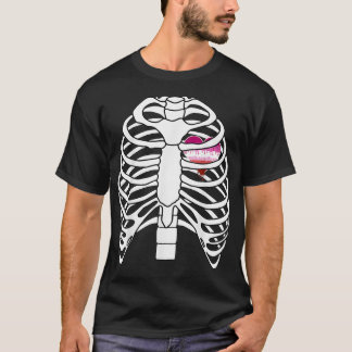 Lesbisk Heart Rib Cage Pride Flagga LGBTQ Coola LG T Shirt
