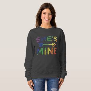 Lesbisk Hon är mitt matchande HBT-Pride T Shirt