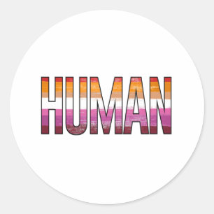 Lesbisk Human Runt Klistermärke