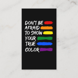 Lesbisk i av färgämne LGBTQ Gay-Pride Visitkort