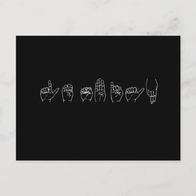 Lesbisk i teckenspråk (Pickup rad) Vykort (Framsida)