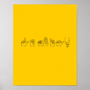 Lesbisk i teckenspråk poster