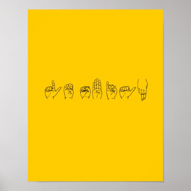 Lesbisk i teckenspråk poster (Framsidan)