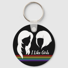 Lesbisk Jag gillar Pridet Flickor Gay Women Nyckelring