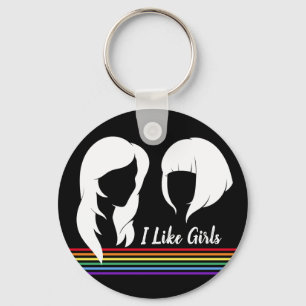 Lesbisk Jag gillar Pridet Flickor Gay Women Nyckelring