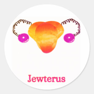 Lesbisk Jewterus Sticker II Runt Klistermärke