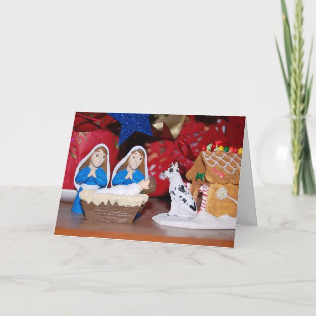 Lesbisk julkort med Hund Helgkort (Framsida)