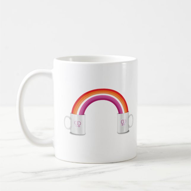 Lesbisk kafédejt kaffemugg (Vänster)
