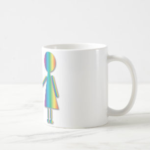 Lesbisk kärlek för regnbåge kaffemugg