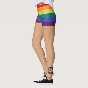 Lesbisk kvinnlig Gender Symbol för regnbåge Leggings