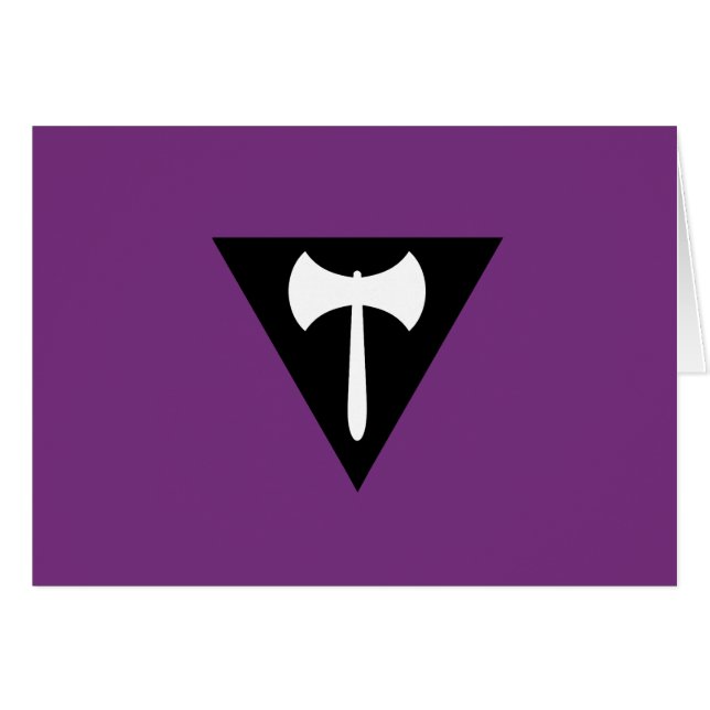 Lesbisk Labrys Pride Flagga Hälsningskort (Framsidan Horizontal)