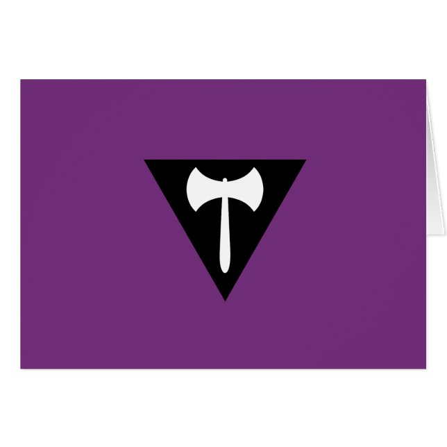 Lesbisk Labrys Prideflagga Hälsningskort (Framsidan Horizontal)