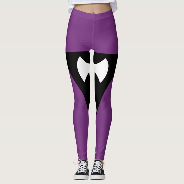 Lesbisk Labrys Prideflagga Leggings (Framsida)