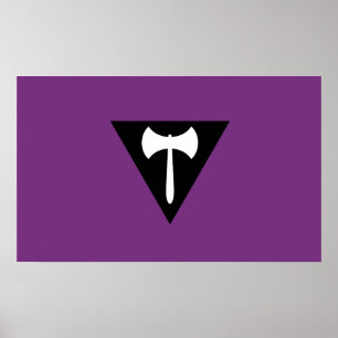 Lesbisk Labrys Prideflagga Poster