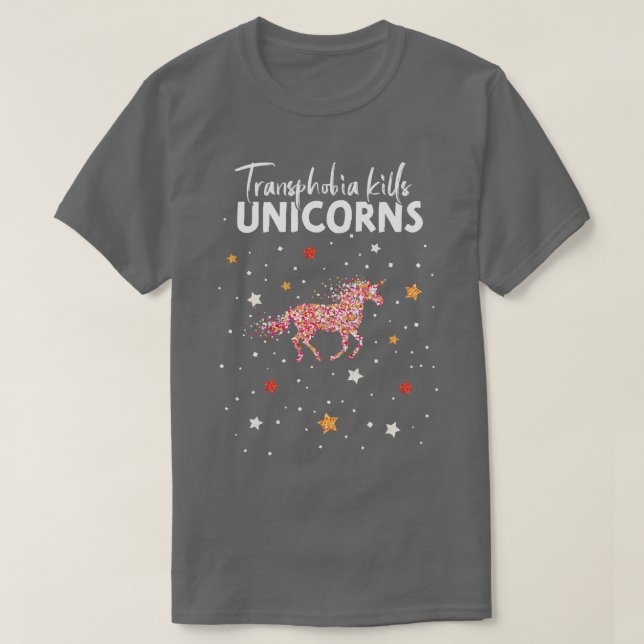 Lesbisk Lesbisk Lesbisk Gay Unicorn Transthobia Ho T Shirt (Design framsida)