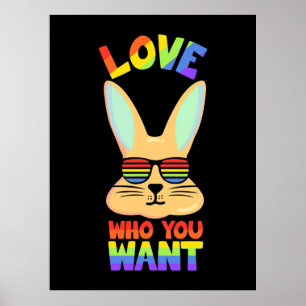 Lesbisk LGBT-kanin Poster
