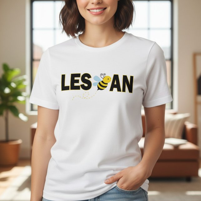 Lesbisk LGBT-Pridet BeCute Modern Typography T Shirt (Skapare uppladdad)